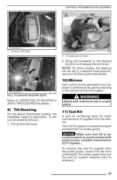 Skidoo REV XP 600 800 Snowmobile Service Manual sample page from the repair manual