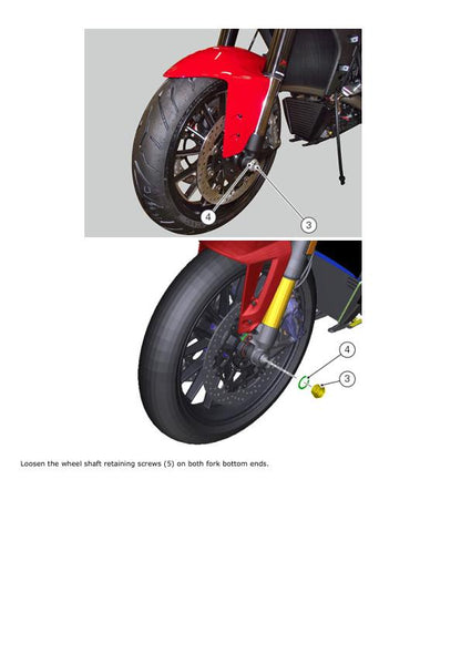 Ducati xDiavel S Motorcycle Service Manual sample page with technical illustrations