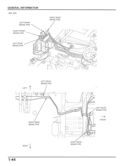 Honda Pioneer SXS1000 M2 M4 UTV Service Manual table of contents