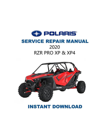 Polaris RZR Pro XP UTV Service Manual 2020-2021 - Service Manual PDF Instant Download