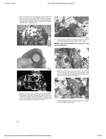 Arctic Cat Wildcat X UTV Service Manual sample page with technical illustrations