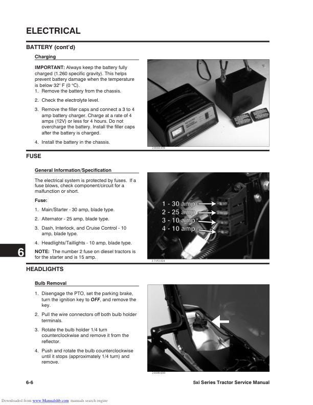 Toro 518 520 522 523 xi Lxi DXi Mower Service Manual sample page with service data and tables