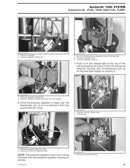 Sea-Doo Spark Service Manual sample page showing schematics and diagrams