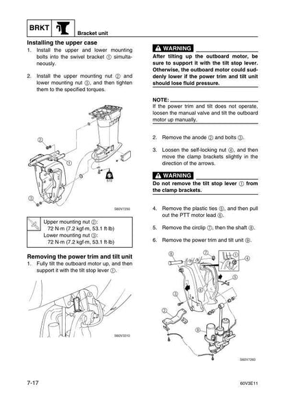 Yamaha Z250D LZ250D Outboard Service Manual sample page from the repair manual