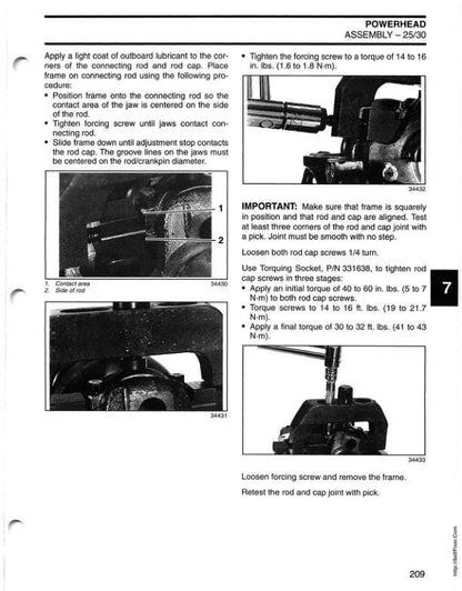 Johnson Evinrude 9.9-30 HP Outboard Service Manual sample page from the repair manual