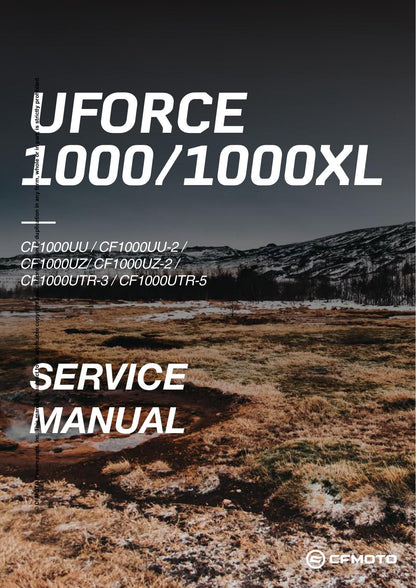 CFMOTO UFORCE U10 1000 UTV Service Manual factory service manual title page