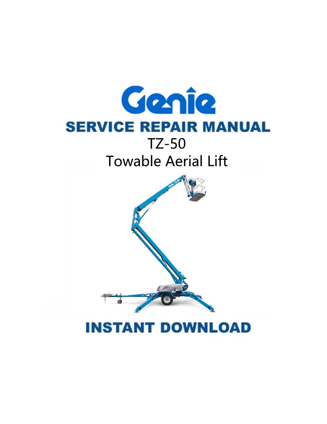 Genie TZ 50 Towable Aerial Lift Service Manual - Service Manual PDF Instant Download