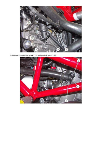 Ducati Hyperstrada Motorcycle Service Manual sample page with technical illustrations