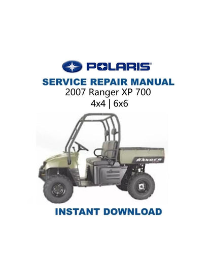 Polaris Ranger XP 700 UTV Service Manual 2007-2011 - Service Manual PDF Instant Download