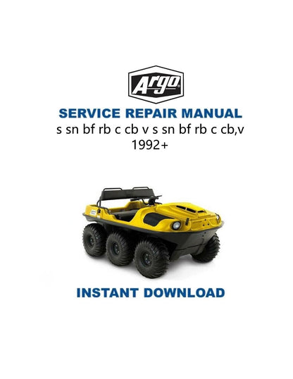 Argo S SN BF RB C CB V A B N R Service Manual 1992-2010 - Service Manual PDF Instant Download