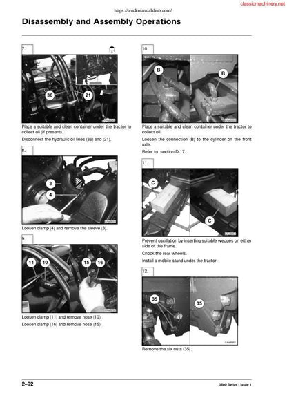 Massey Ferguson 3680 Tractor Service Manual sample page from service manual