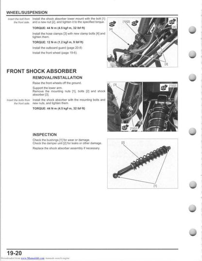 Honda Pioneer SXS700 M2 M4 UTV Service Manual sample page showing schematics and diagrams