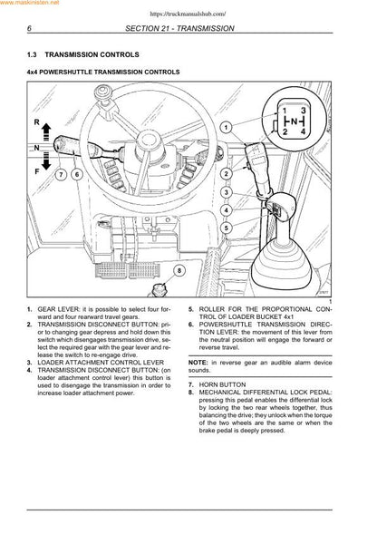Case 580 590 695 SR Service Manual sample page from service manual