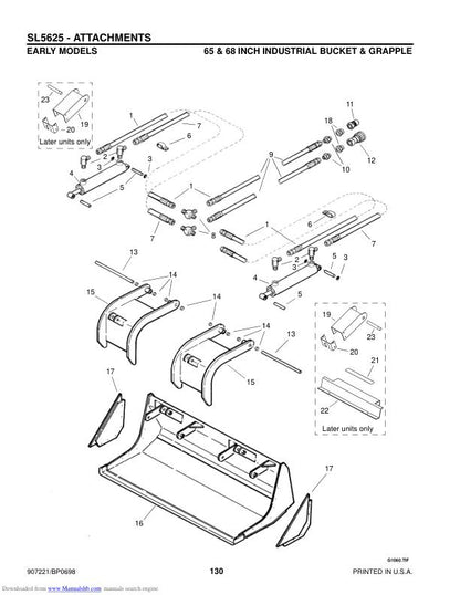 GEHL 5625 Skid Loader Service Manual sample page showing schematics and diagrams
