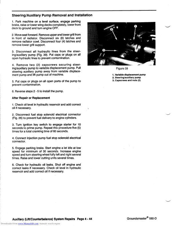 Toro Groundsmaster 580 D Mower Service Manual sample page showing schematics and diagrams