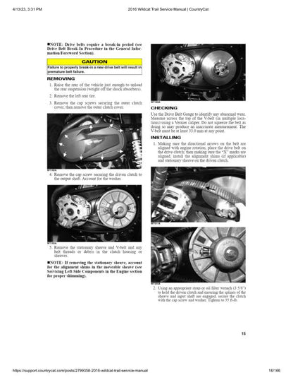 Arctic Cat Wildcat Trail UTV Service Manual sample page from service manual