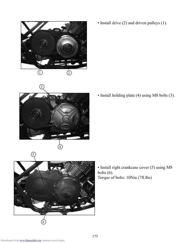 Baja Wilderness Trail WD400U ATV Service Manual sample page showing schematics and diagrams