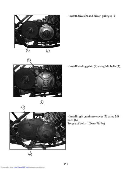 Baja Wilderness Trail WD400U ATV Service Manual sample page showing schematics and diagrams
