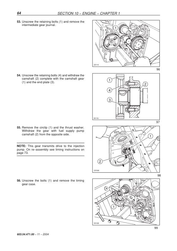 New Holland TD 60 70 80 90 95 Tractor Service Manual sample page from service manual