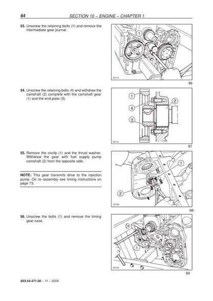 New Holland TD 60 70 80 90 95 Tractor Service Manual sample page from service manual
