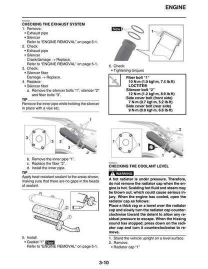 Yamaha YZ 125 N2 Motorcycle Service Manual sample page from service manual