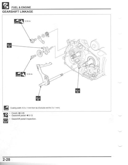 Honda Monkey 125A Motorcycle Service Manual sample page with technical illustrations
