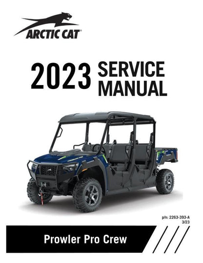 Arctic Cat Prowler Pro CREW UTV Service Manual factory service manual title page