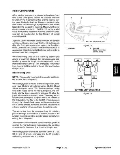 Toro Reelmaster 7000 D Mower Service Manual sample page showing repair procedures