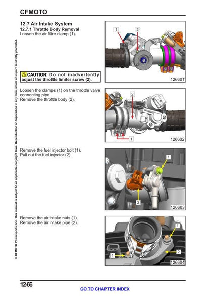 CFMOTO PAPIO 125 Service Manual sample page with service data and tables