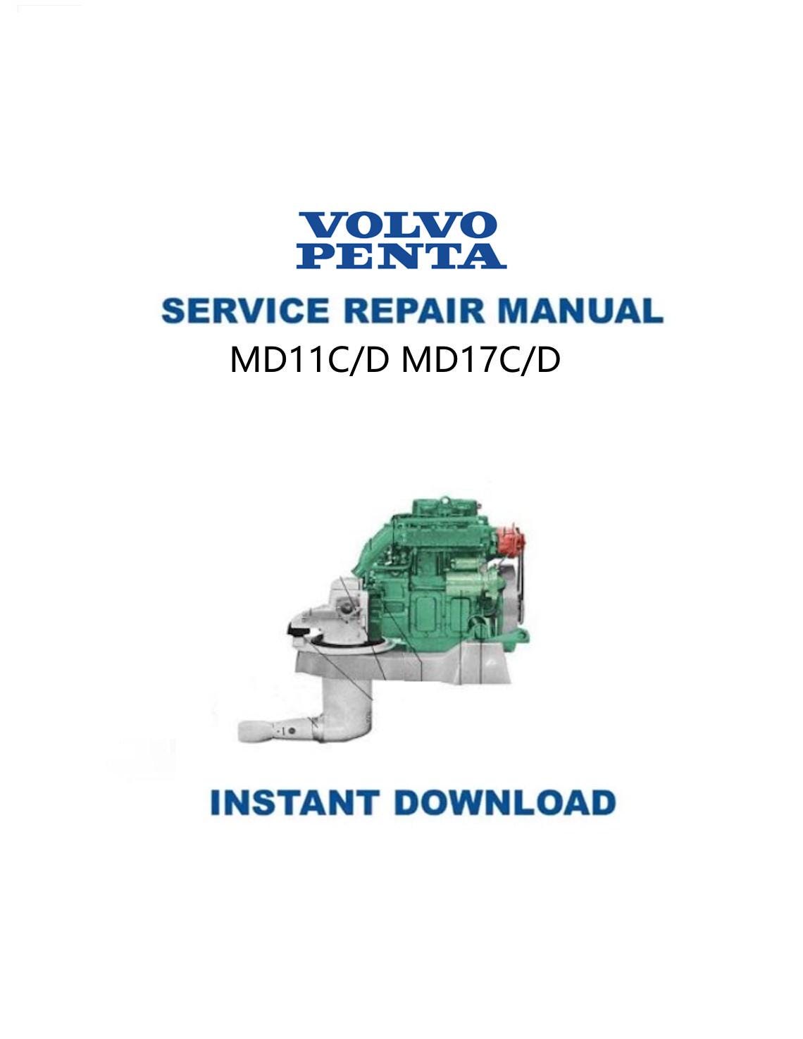 Volvo Penta MD11C MD17C MD11D MD17D Engine Service Manual - Service Manual PDF Instant Download