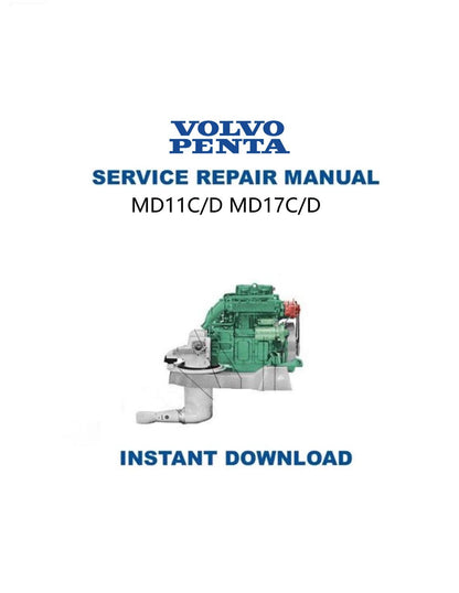 Volvo Penta MD11C MD17C MD11D MD17D Engine Service Manual - Service Manual PDF Instant Download