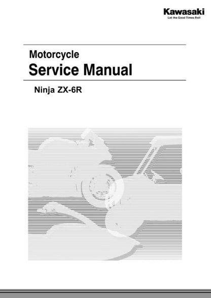 Kawasaki Ninja ZX-6R Motorcycle Service Manual factory service manual title page
