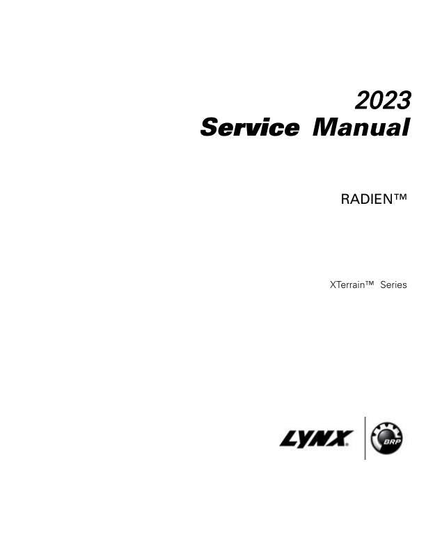 Lynx XTerrain Series 600 850 Snowmobile Service Manual factory service manual title page