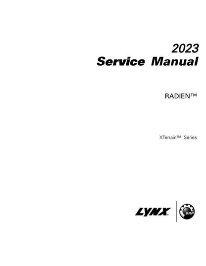 Lynx XTerrain Series 600 850 Snowmobile Service Manual factory service manual title page