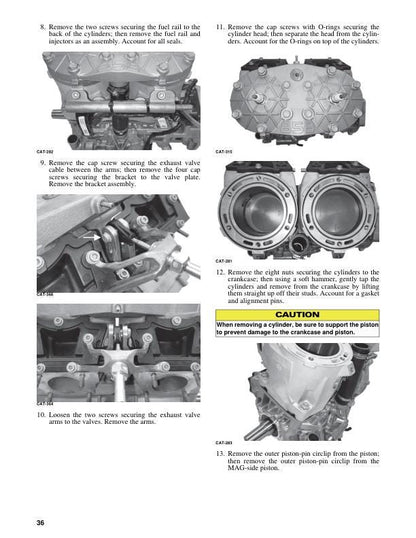 Arctic Cat Riot ZR M 858 Snowmobile Service Manual sample page with diagrams and specifications