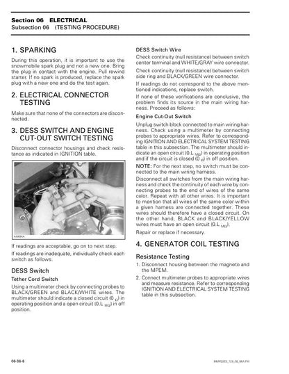 Skidoo MXZ 600 800 REV Snowmobile Service Manual table of contents