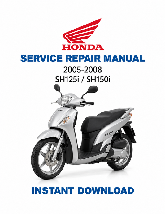 Honda SH125i SH150i Service Manual PDF | 2005-2008