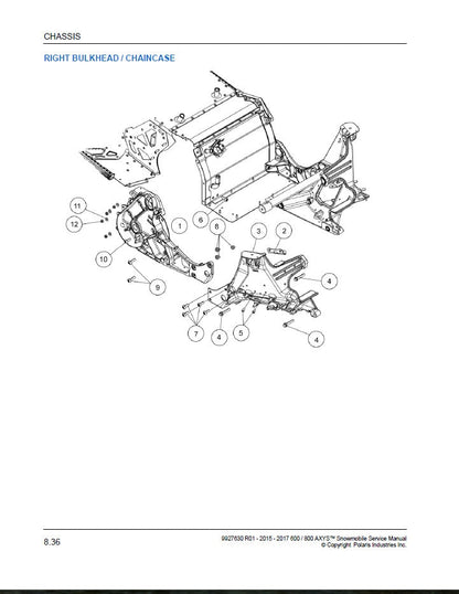 2015-2017 Polaris Rush Switchback XCR RMK 600 800 Snowmobile Service Manual | 2015-2017 - sample page 7