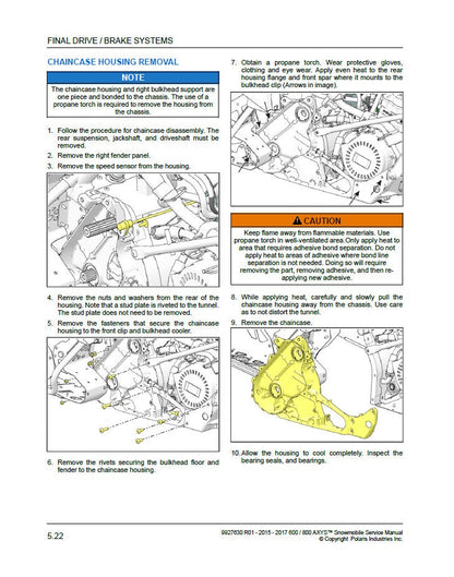 2015-2017 Polaris Rush Switchback XCR RMK 600 800 Snowmobile Service Manual | 2015-2017 - sample page 8