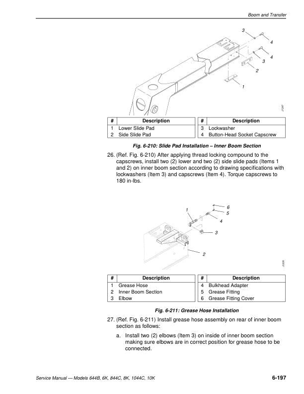 JLG Lull 644B 844C 1044C Telehandler Service Manual sample page from service manual