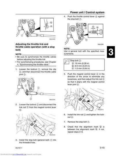 Yamaha F200C F225C Outboard Service Manual sample page from service manual