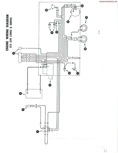 Bobcat 310 313 Skid Steer Loader Service Manual sample page with service data and tables