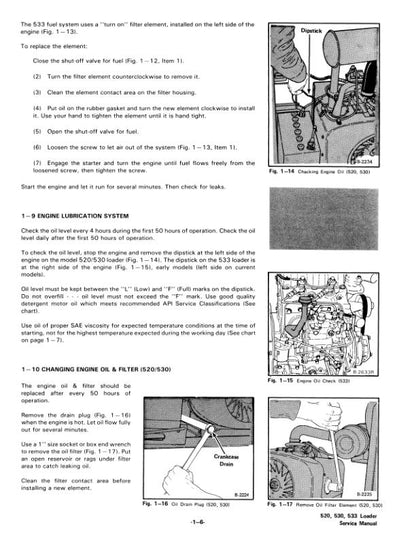 Bobcat 520 530 533 Skid Steer Loader Service Manual sample page from service manual
