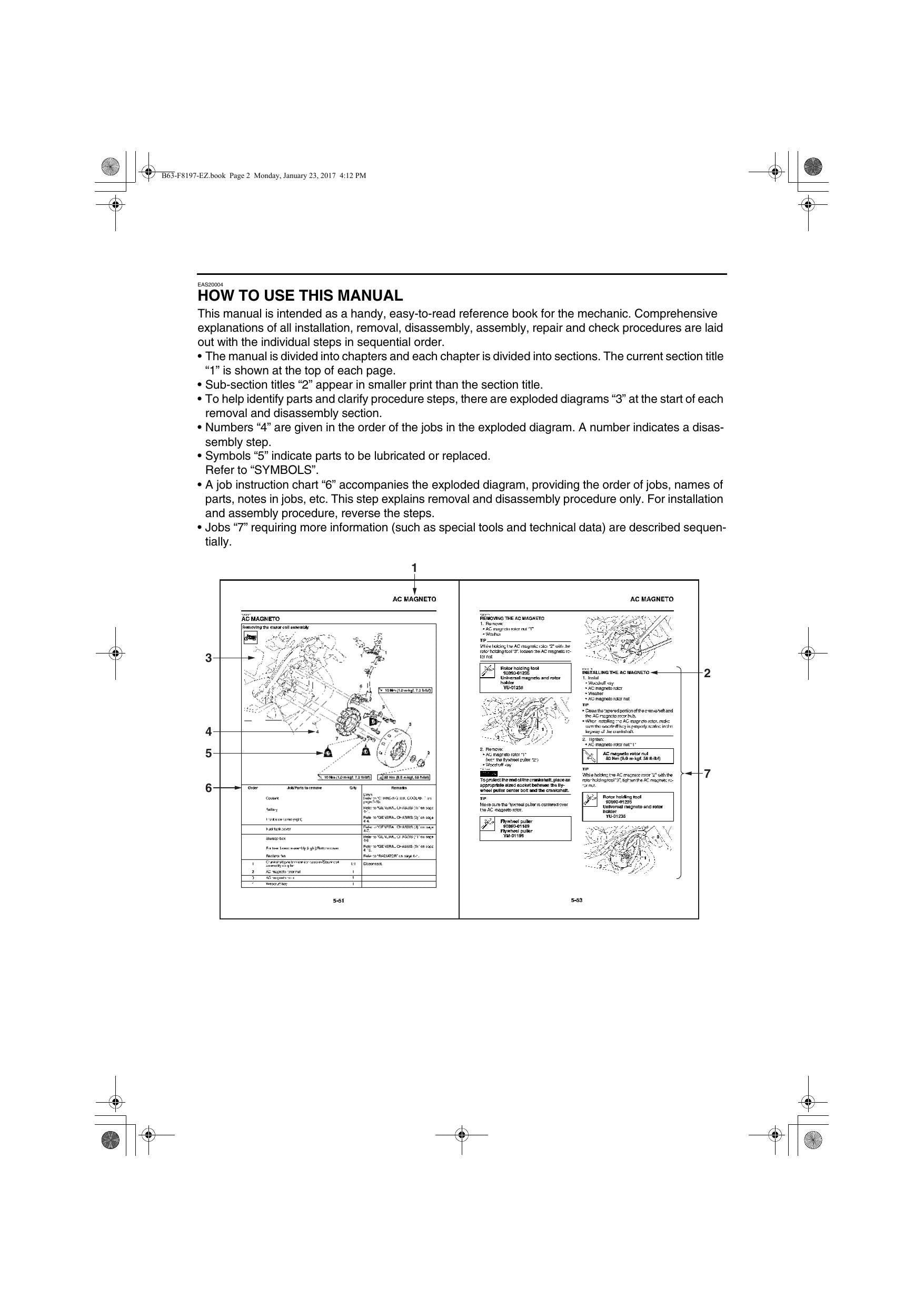 Yamaha GDR155 NVX 155 Scooter Service Manual sample page from the repair manual
