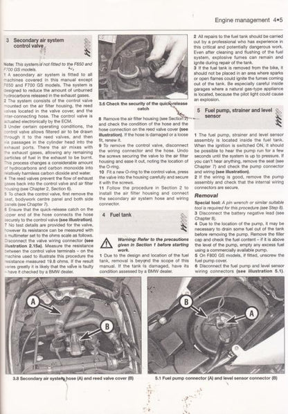 BMW F800 Twin K70 K71 K72 K73 K75 Service Manual sample page showing schematics and diagrams