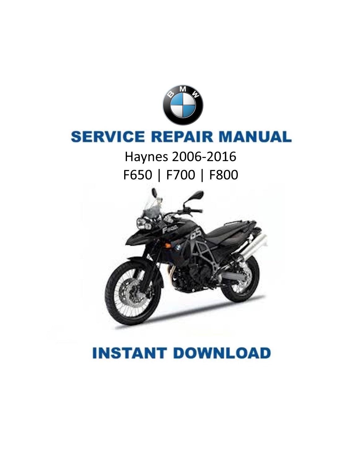BMW F800 Twin K70 K71 K72 K73 K75 Service Manual 2006-2016 - Service Manual PDF Instant Download