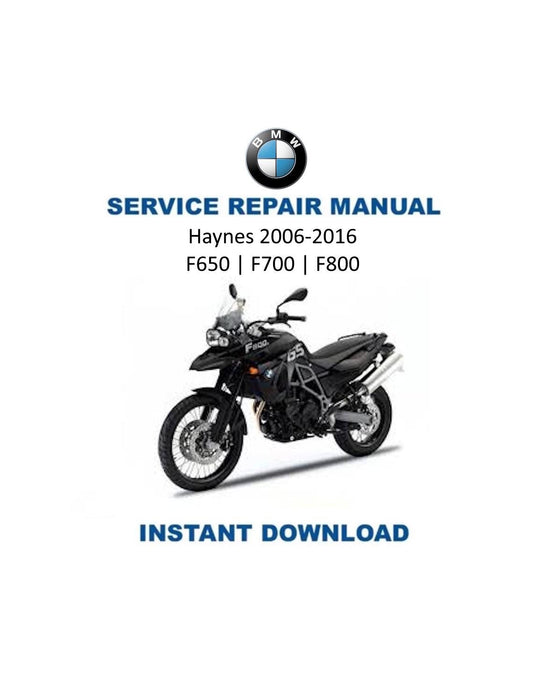 BMW F800 Twin K70 K71 K72 K73 K75 Service Manual 2006-2016 - Service Manual PDF Instant Download