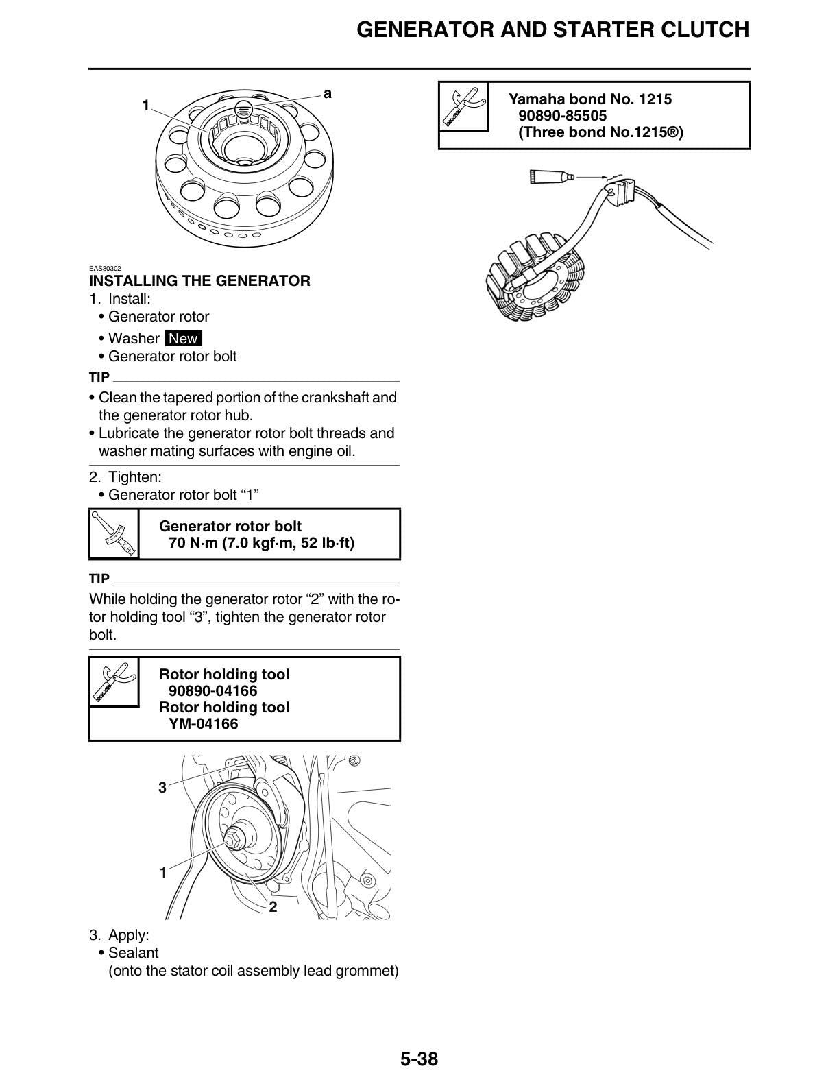 Yamaha YZF-R6 Motorcycle Service Manual sample page showing repair procedures