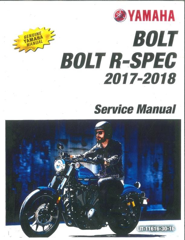 Yamaha Bolt R-Spec Motorcycle Service Manual factory service manual title page
