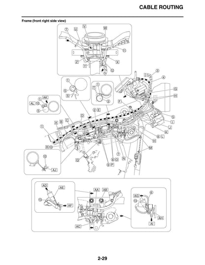 Yamaha Bolt R-Spec Motorcycle Service Manual table of contents